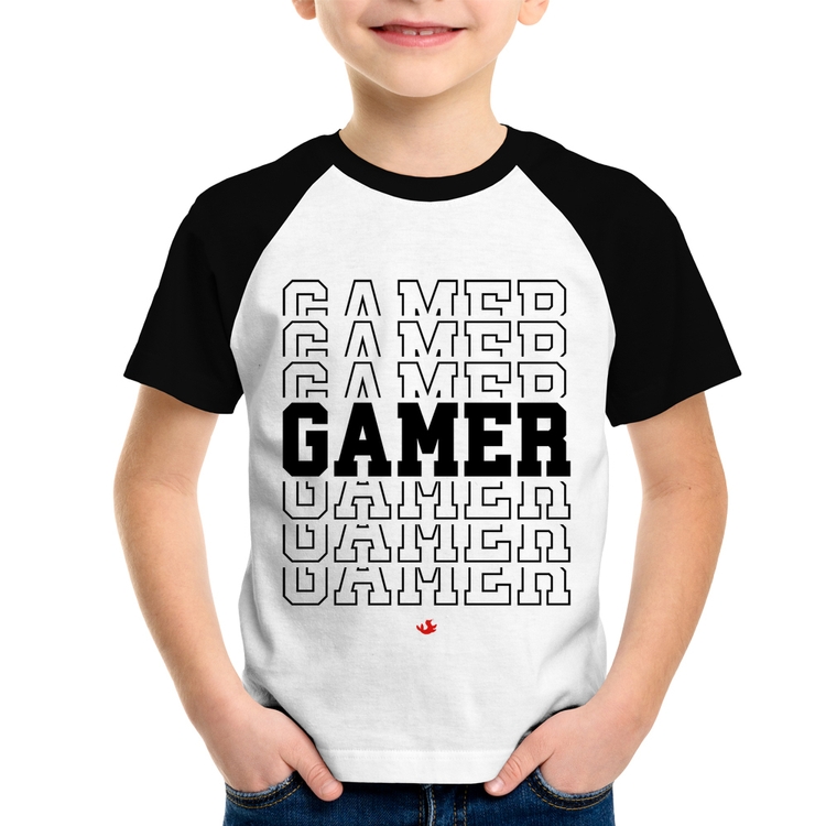 Camiseta Raglan Infantil Gamer