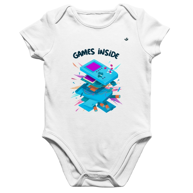 Body Bebê Algodão Games Inside - Branco