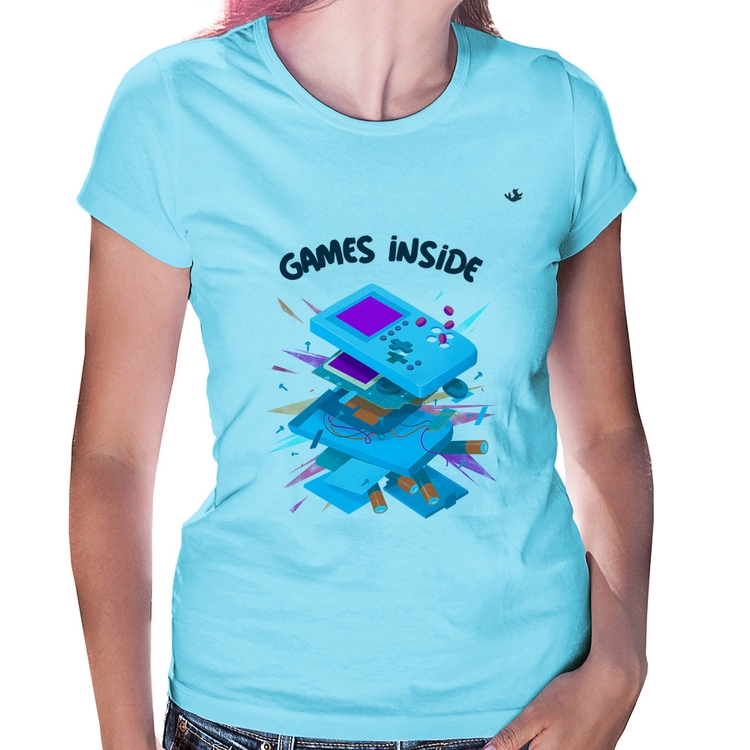 Baby Look Games Inside - Azul Bebê