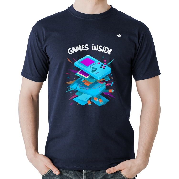 Camiseta Algodão Games Inside - Marinho