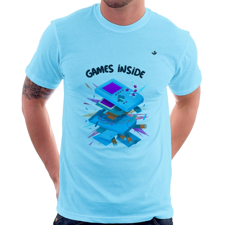 Camiseta Games Inside - Azul Bebê