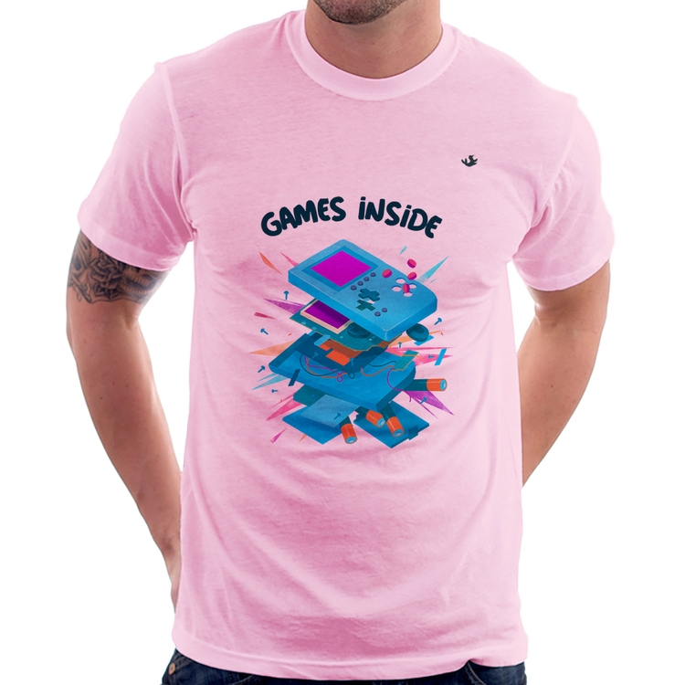 Camiseta Games Inside - Rosa Bebê