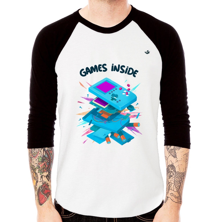 Camiseta Raglan Games Inside Manga 3/4