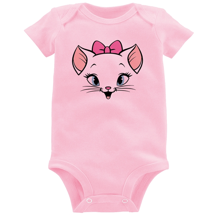 Body Bebê Gatinha - Rosa Bebê