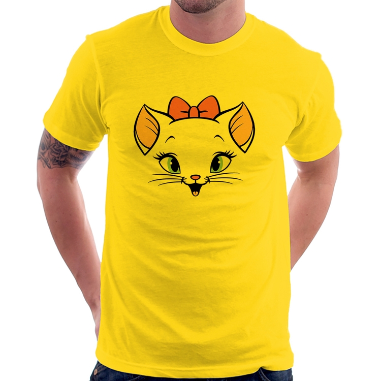 Camiseta Gatinha - Amarela