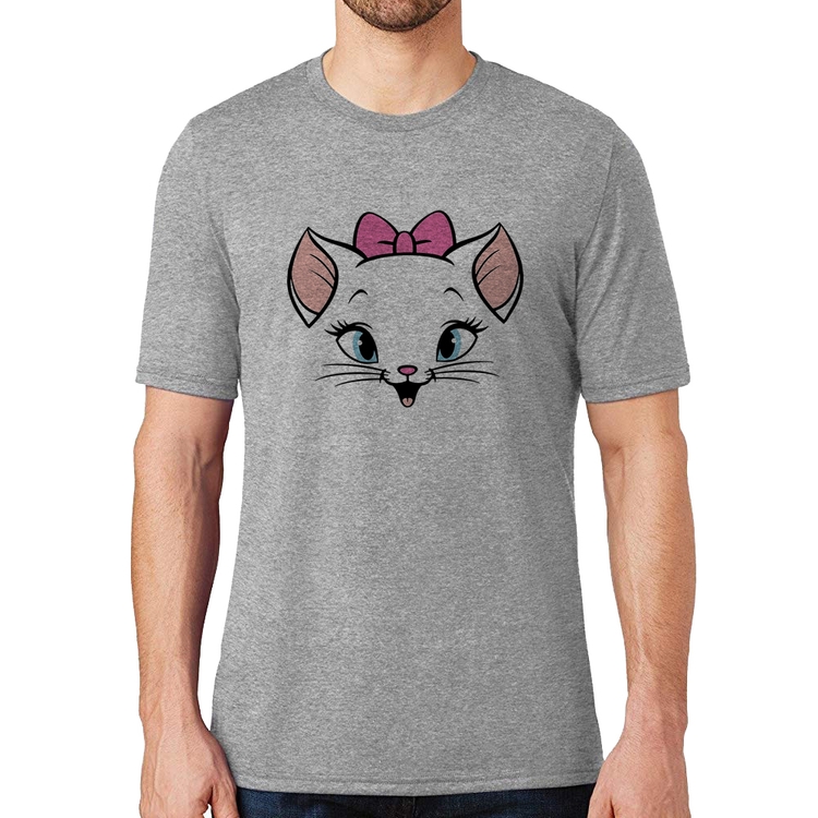 Camiseta Gatinha - Cinza