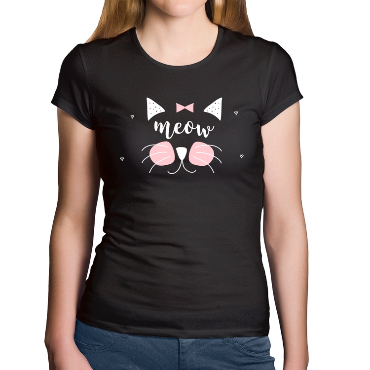 Baby Look Algodão Gatinha Meow