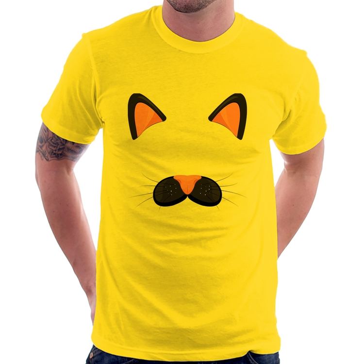 Camiseta Gatinha Orelhinha - Amarela