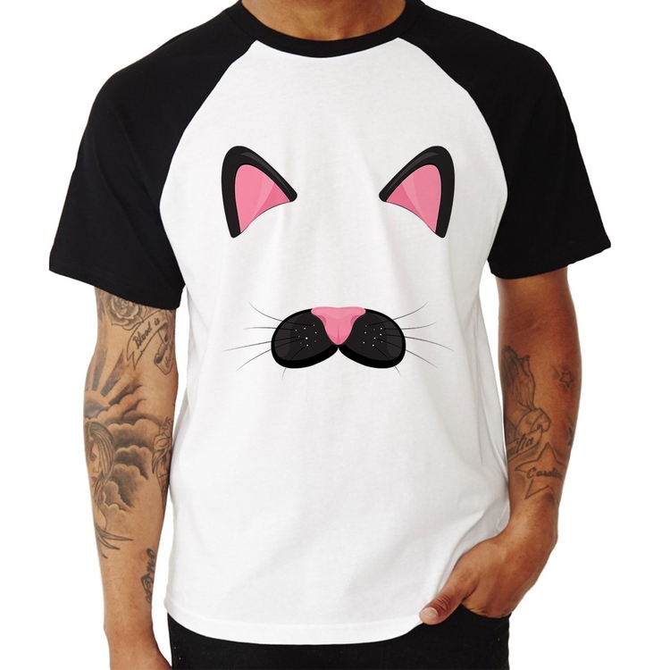 Camiseta Raglan Gatinha Orelhinha