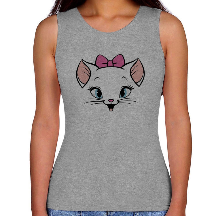 Regata Feminina Gatinha - Cinza