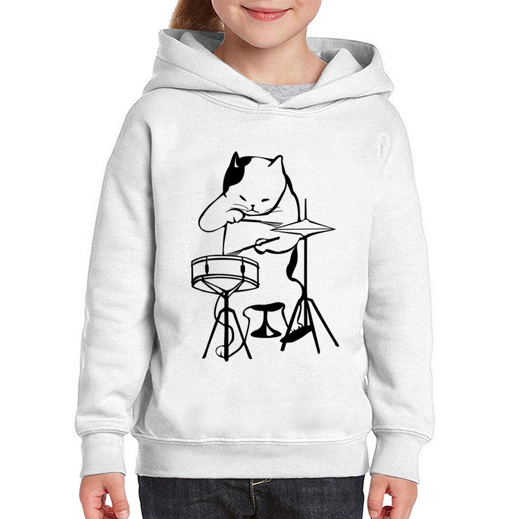 Moletom Infantil Gato Baterista