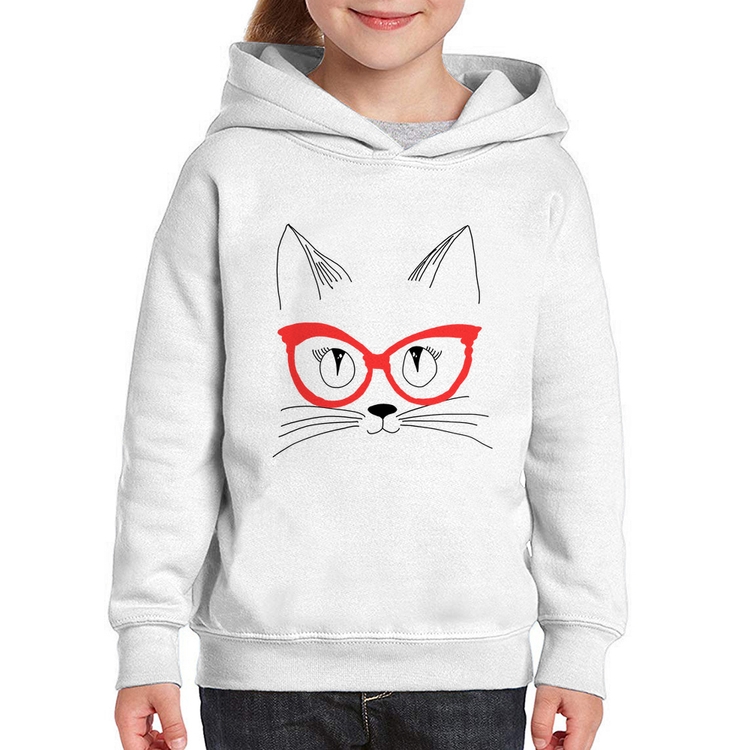 Moletom Infantil Gato De Óculos