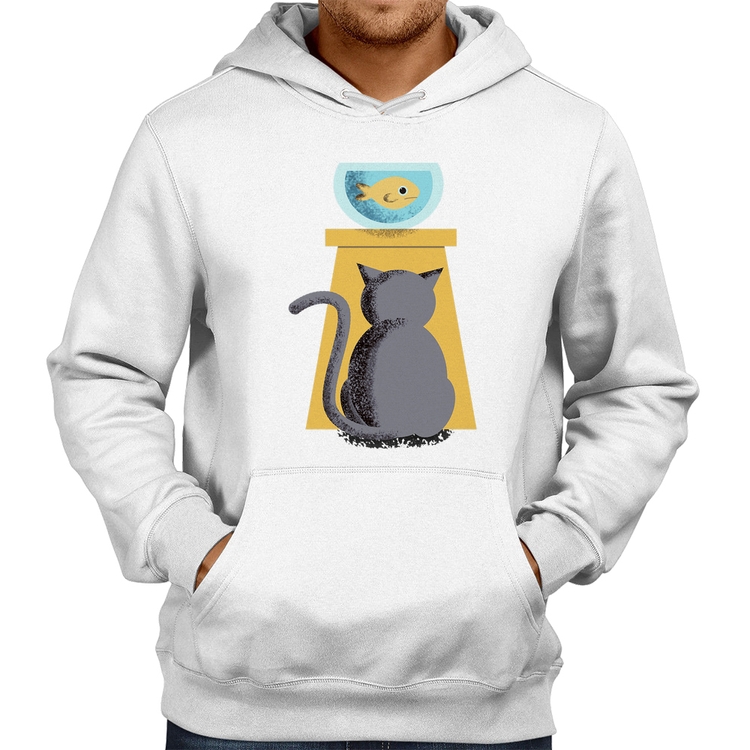 Moletom Gato e Aquário - Branco