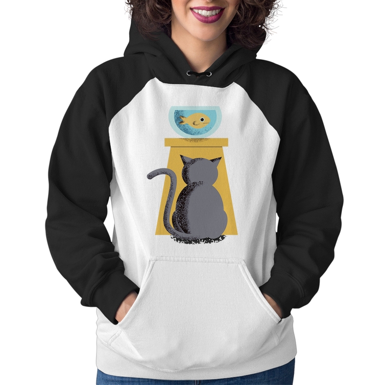 Moletom Feminino Gato e Aquário
