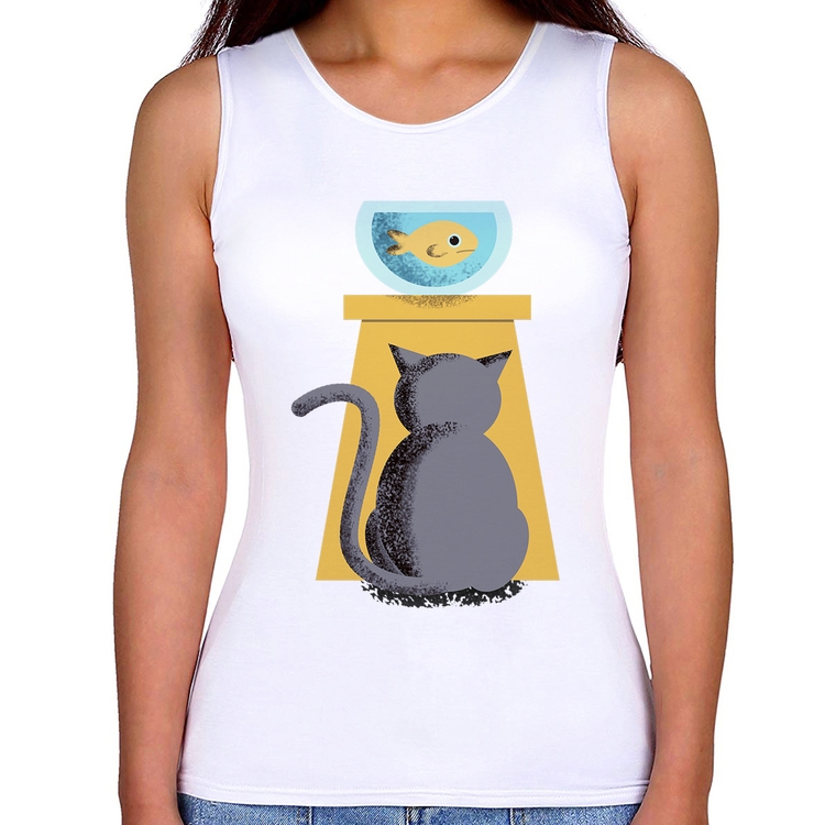 Regata Feminina Gato e Aquário