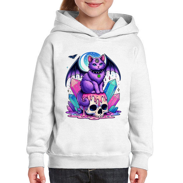 Moletom Infantil Gato Gótico Arte
