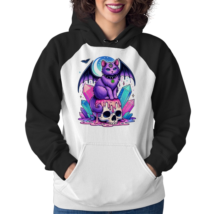 Moletom Feminino Gato Gótico Arte