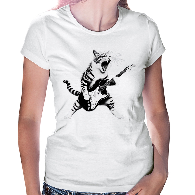 Baby Look Gato Guitarrista