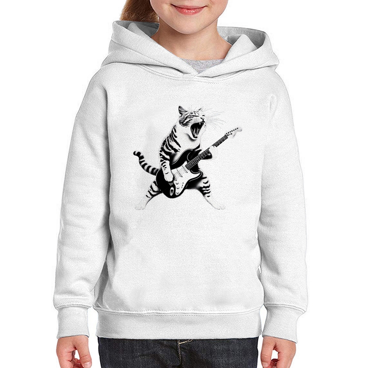 Moletom Infantil Gato Guitarrista