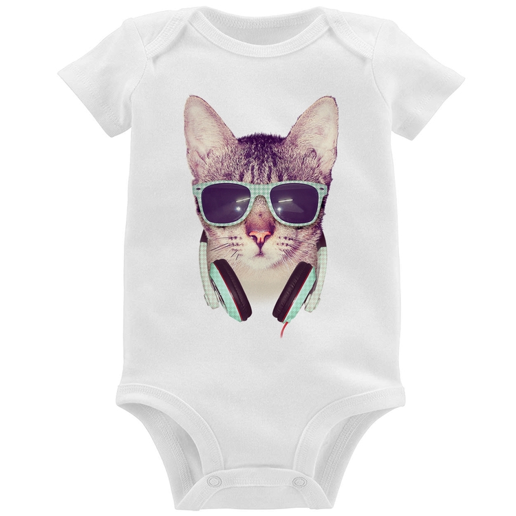 Body Bebê Gato Headphone