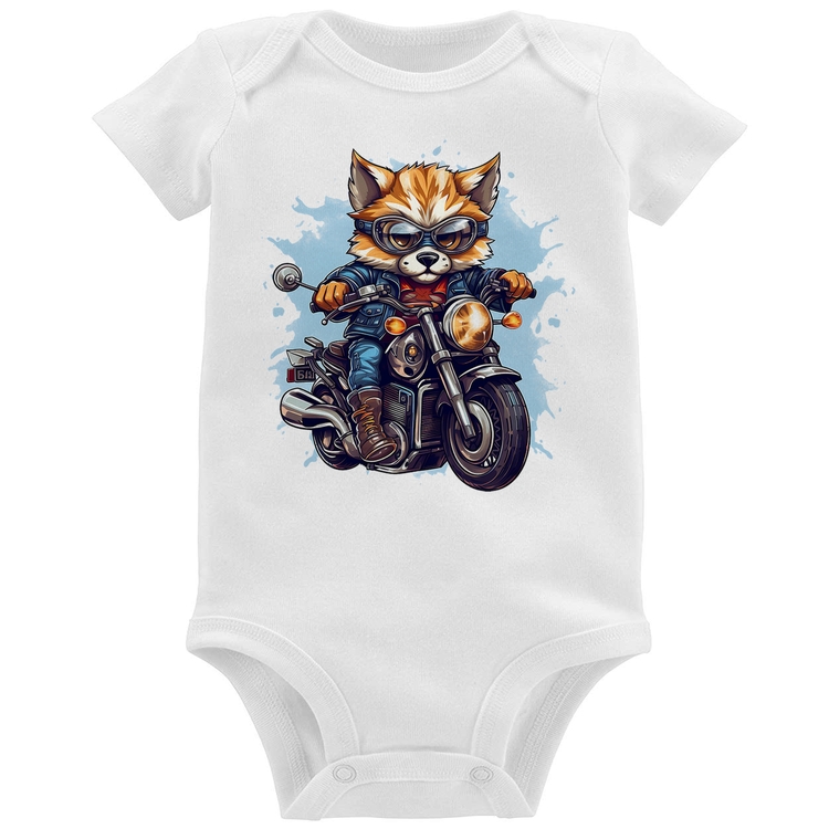 Body Bebê Motoqueiro Raposa