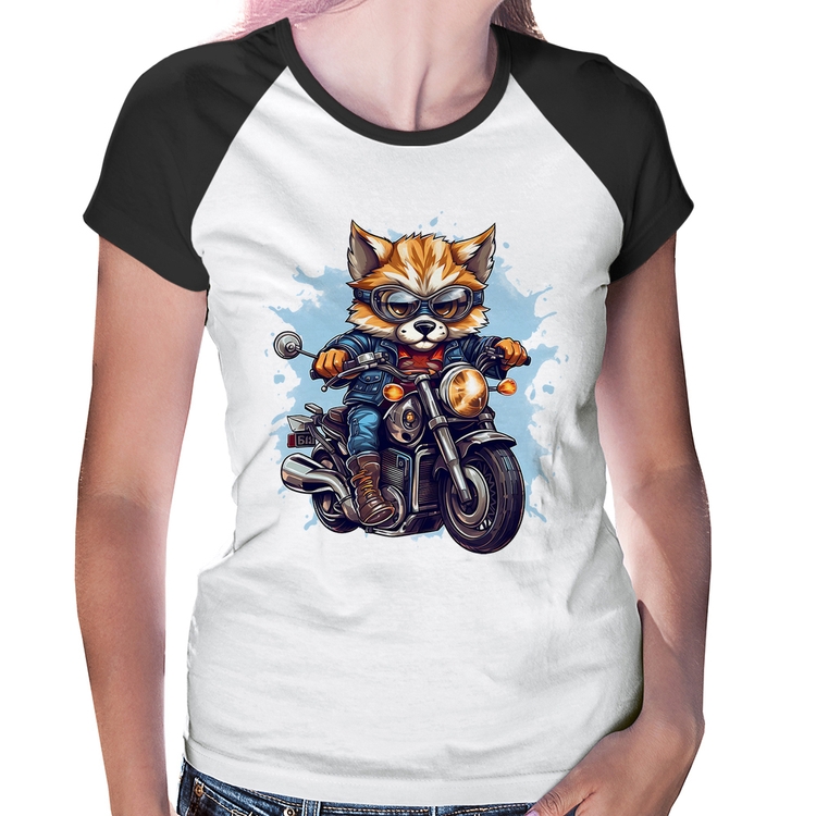 Baby Look Raglan Motoqueiro Raposa