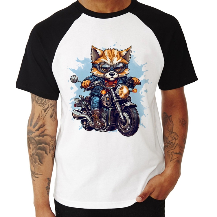 Camiseta Raglan Motoqueiro Raposa