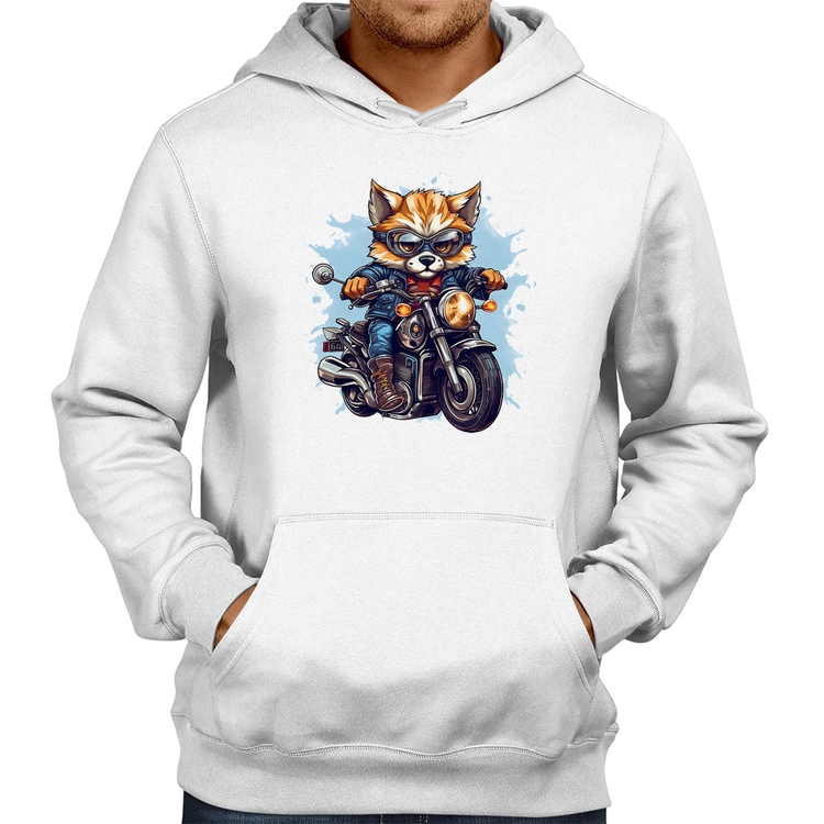 Moletom Motoqueiro Raposa - Branco