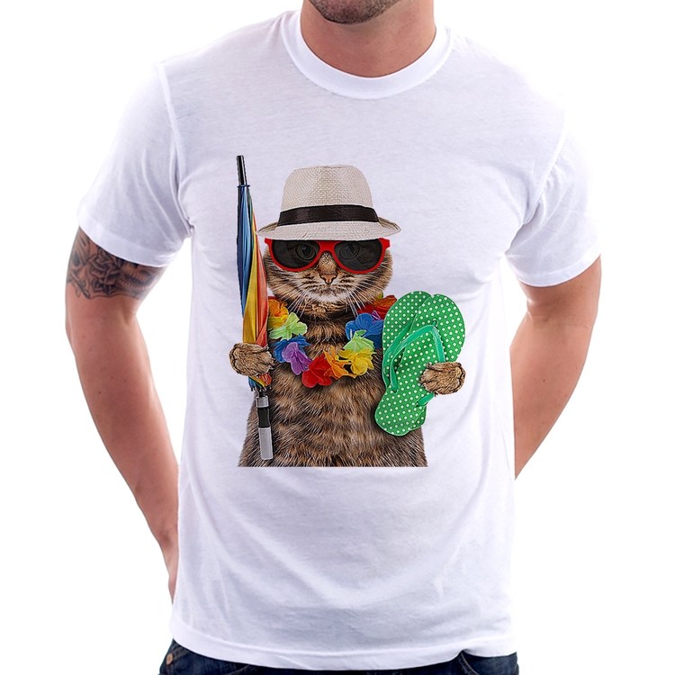 Camiseta Gato nas Férias