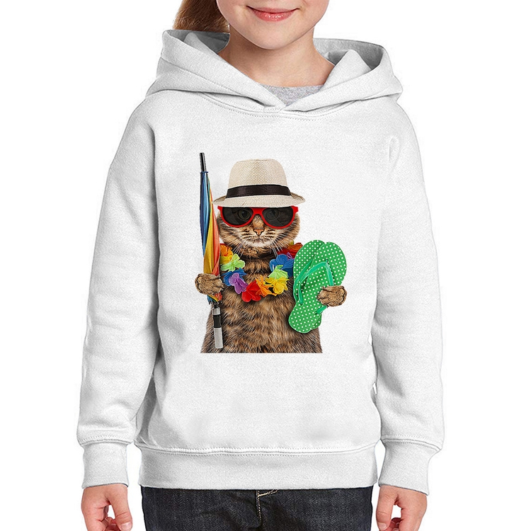Moletom Infantil Gato nas Férias