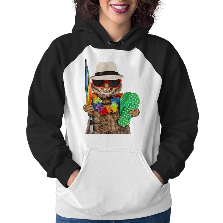Moletom Feminino Gato nas Férias