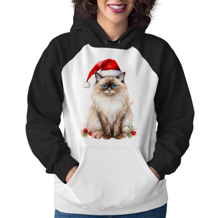 Moletom Feminino Gato Natalino