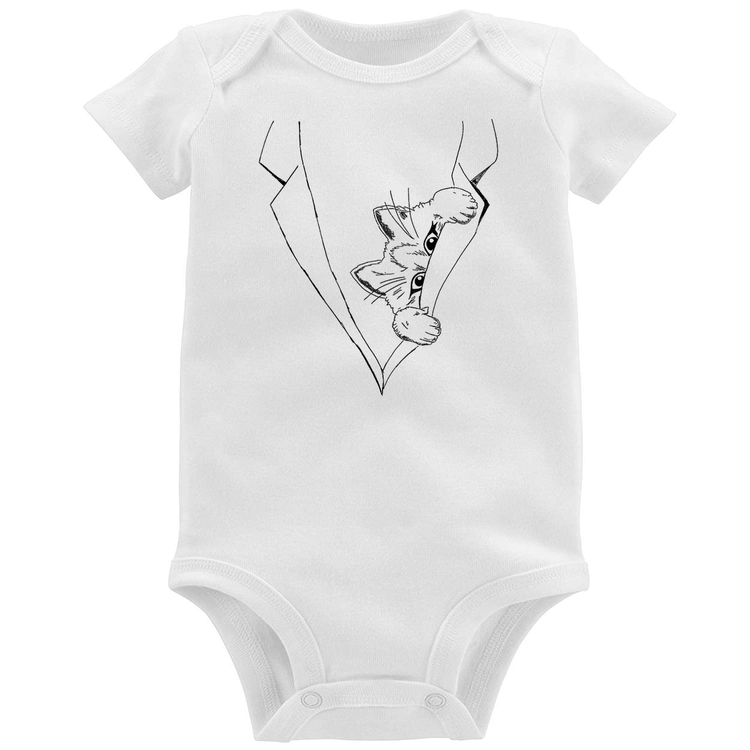 Body Bebê Gato no terno
