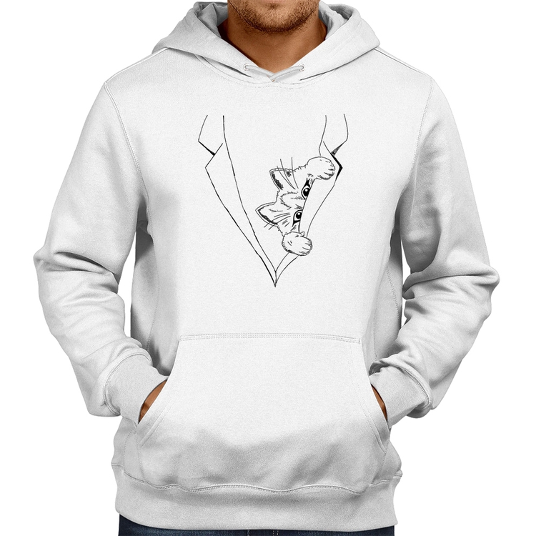 Moletom Gato no terno - Branco