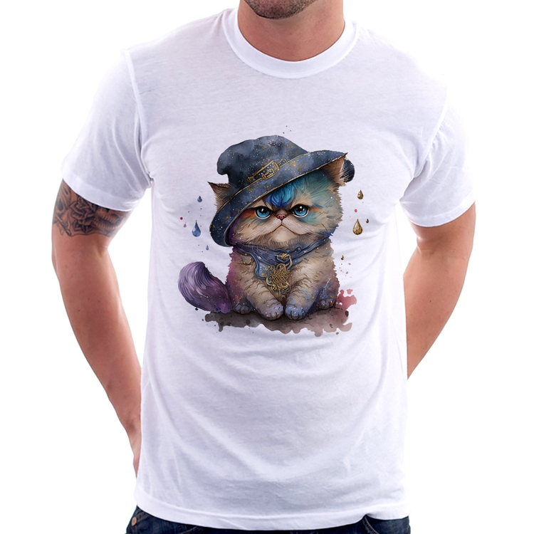 Camiseta Gato Persa Watercolor 
