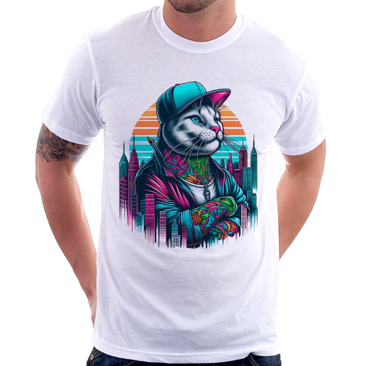 Camiseta Gato Urbano Arte