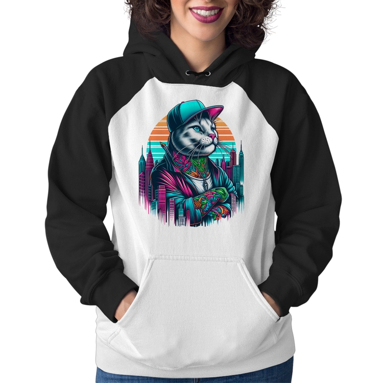 Moletom Feminino Gato Urbano Arte