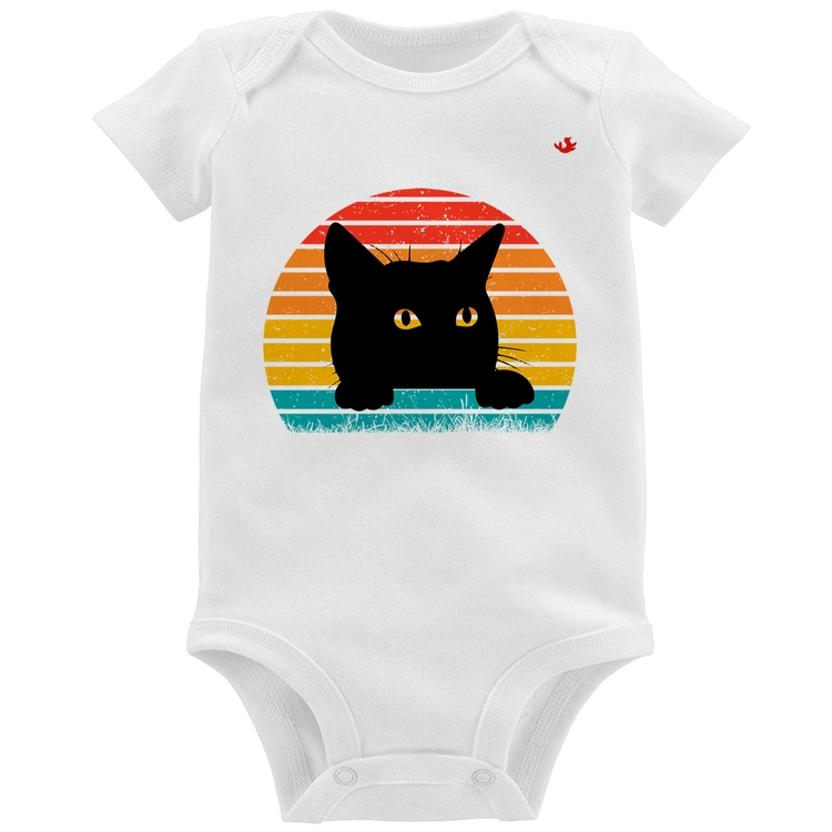 Body Bebê Gato Vintage Sunset