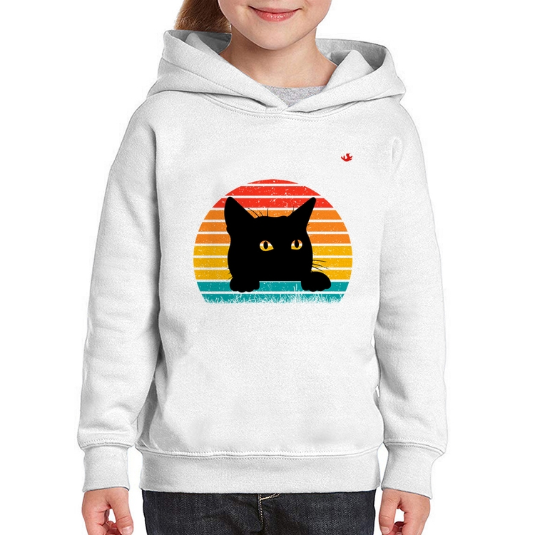 Moletom Infantil Gato Vintage Sunset
