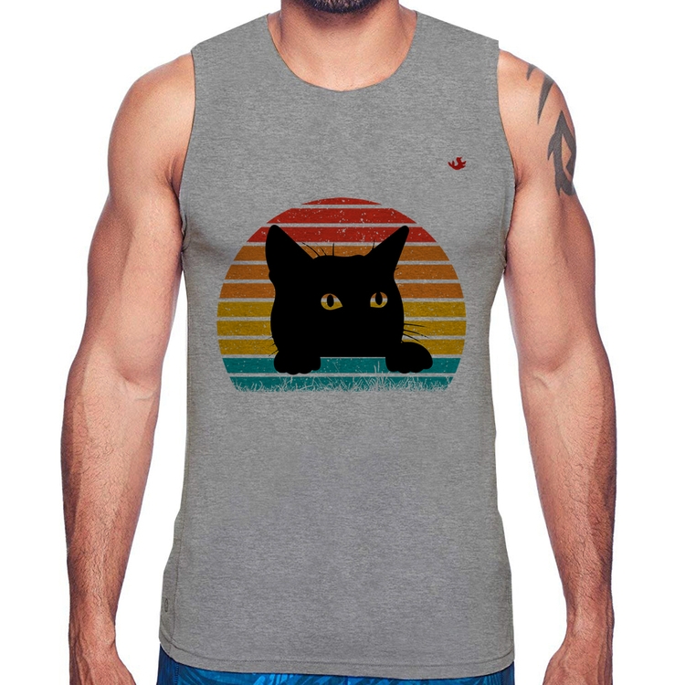 Regata Gato Vintage Sunset - Cinza