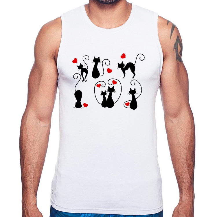 Regata Gatos E Corações