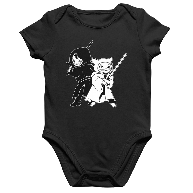 Body Bebê Algodão Gatos Jedi