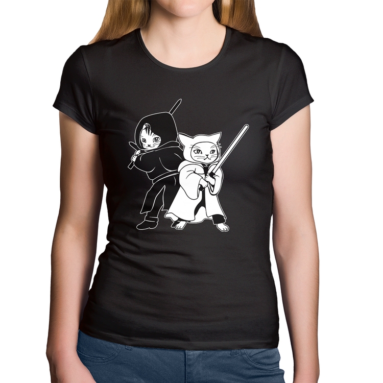 Baby Look Algodão Gatos Jedi