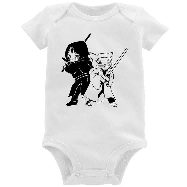 Body Bebê Gatos Jedi