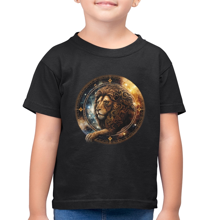 Camiseta Algodão Infantil Leão Sígno