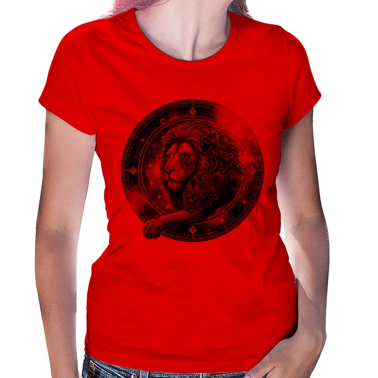 Baby Look Leão Sígno - Vermelha