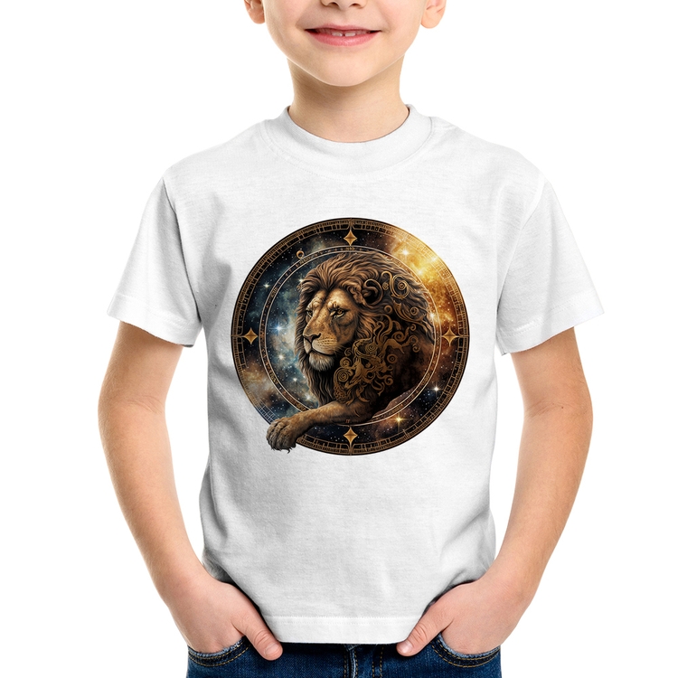 Camiseta Infantil Leão Sígno