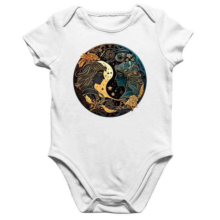 Body Bebê Algodão Gêmeos Sígno - Branco