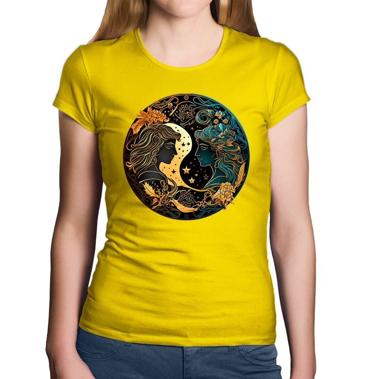 Baby Look Algodão Gêmeos Sígno - Amarela