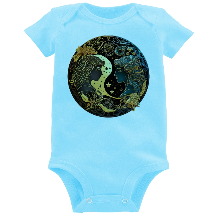 Body Bebê Gêmeos Sígno - Azul Bebê